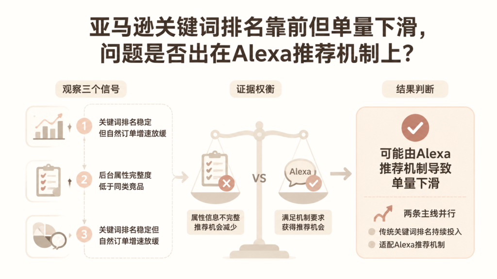 亚马逊关键词排名靠前但单量下滑,问题是否出在Alexa推荐机制上?