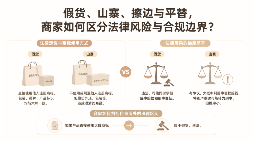 假货、山寨、擦边与平替,商家如何区分法律风险与合规边界?